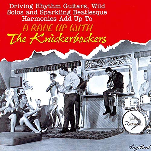 Album cover for The Knickerbockers’ “A Rave Up With,” featuring a band at a diner.