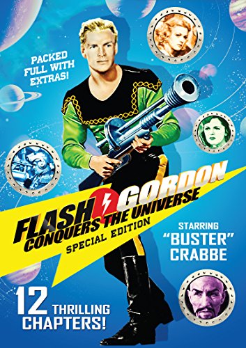 DVD cover for "Flash Gordon Conquers The Universe" starring Buster Crabbe.
