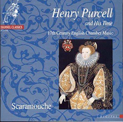 Blue CD cover with a portrait of a woman in 17th-century attire.