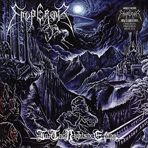 Dark fantasy album cover for Emperor’s “In The Nightside Eclipse” CD.