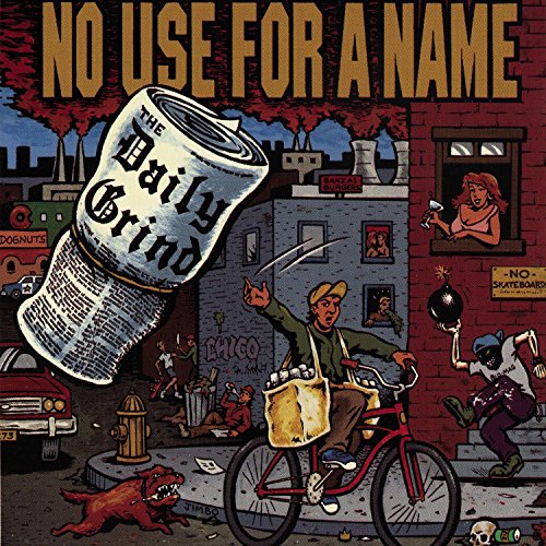Album cover for “The Daily Grind” by No Use For A Name, cartoon style.