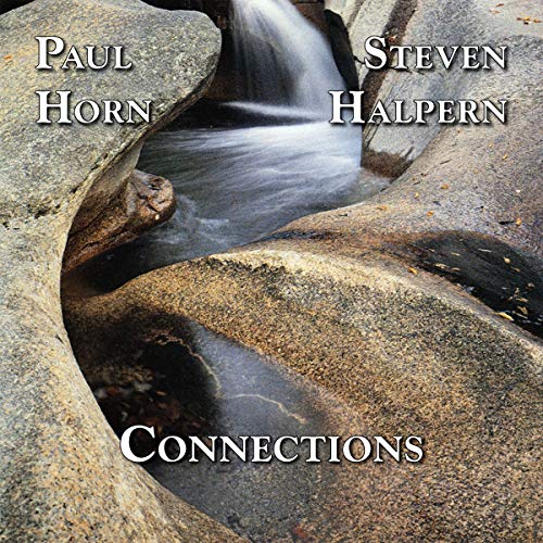 CD cover with a waterfall scene and artist names, "Steven Halpern & Paul Horn.
