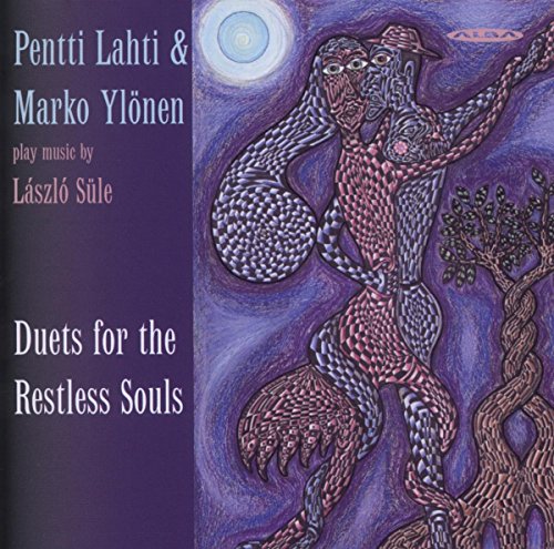 Album cover with abstract, purple illustration and white text on a dark purple background.
