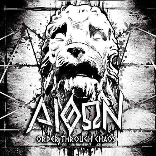 Black and white CD cover with a skull and the band name "Aethon".