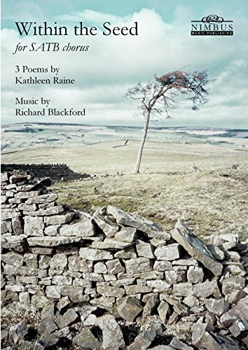 "Sheet music cover with a barren tree and stone wall in a landscape."