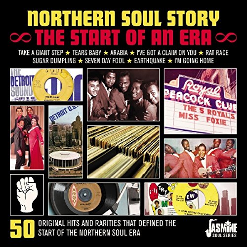 "Black CD cover with collage of images and text about Northern Soul Story music."
