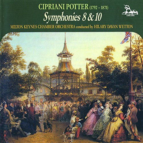 CD cover: painting of a bandstand with people, text “Symphonies 8 & 10”.