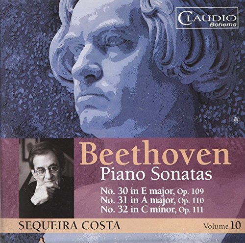 CD cover featuring Beethoven's bust and pianist Sequeira Costa's photo and name.