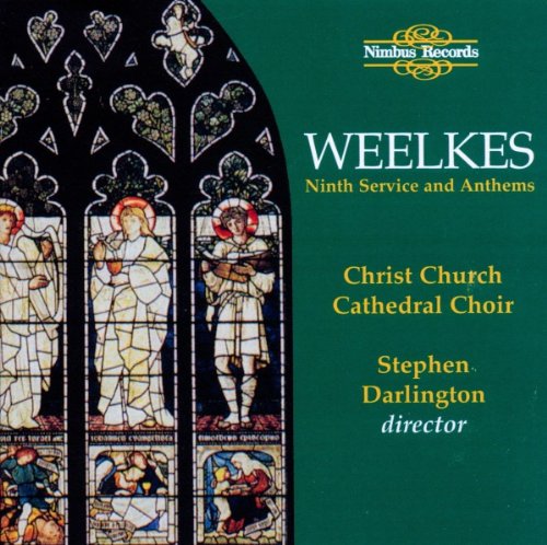 CD cover with stained-glass choirboys on left, green background with white and yellow text on right.
