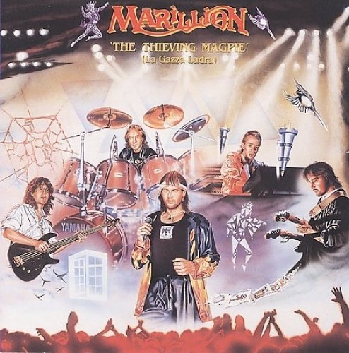 "CD case cover featuring Marillion band performing on stage with spotlights and audience silhouettes."