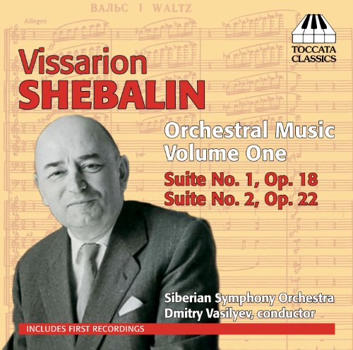 CD cover featuring composer Vissarion Shebalin and musical notation.