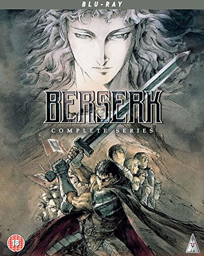 Berserk Blu-ray cover featuring a warrior with a sword and dark fantasy art.