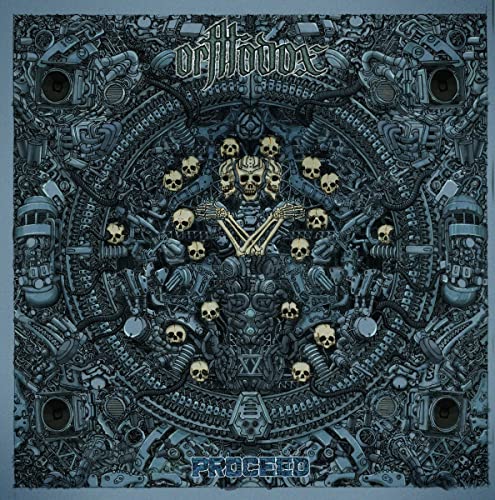 CD cover art: intricate, dark mechanical design with skulls and the band name.
