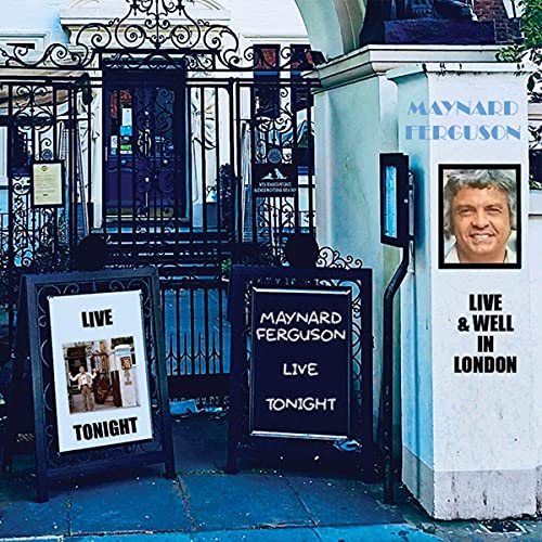 CD cover for Maynard Ferguson’s “Live & Well In London” featuring signage.