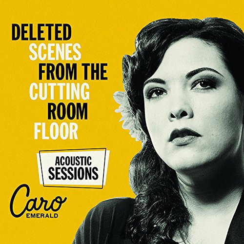 Yellow vinyl record with black and white portrait of Caro Emerald.