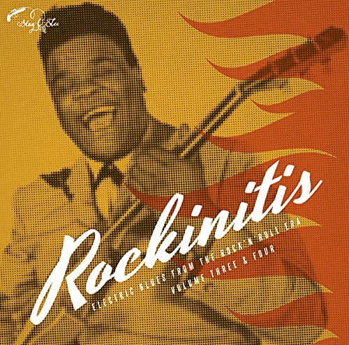 CD cover featuring a halftone portrait of a musician and bold text.