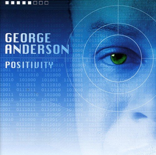 "Album cover with a blue-tinted face and green eye, surrounded by binary code."