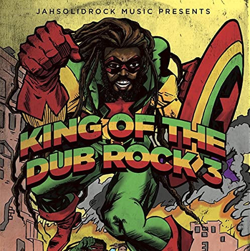 Album cover: illustrated man with dreadlocks and Jamaican colors.