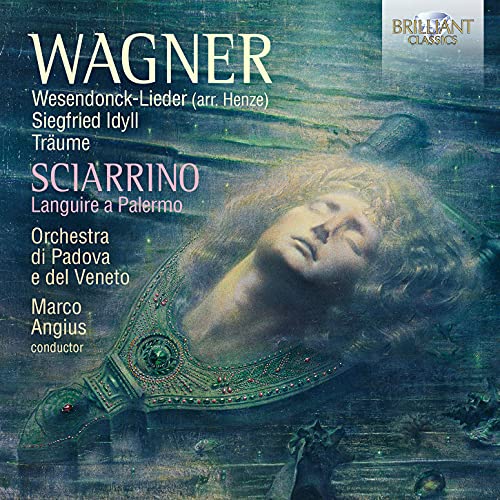 CD cover for Wagner and Sciarrino orchestral works, featuring artwork.