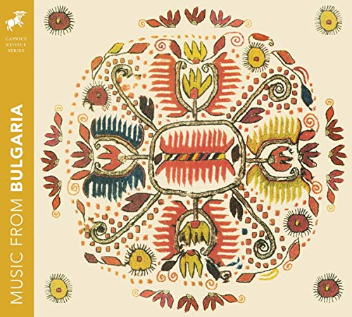 CD cover: colorful Bulgarian folk art design with text “MUSIC FROM BULGARIA”.