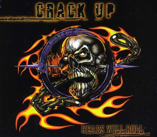 "Album cover with a skull and snake surrounded by flames on a black background."