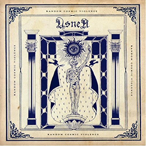 "Vinyl album cover with a stylized illustration of a person and all-seeing eye."