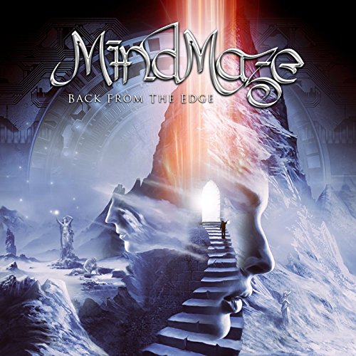 CD cover for Mindmaze’s “Back From The Edge” with surreal landscape.