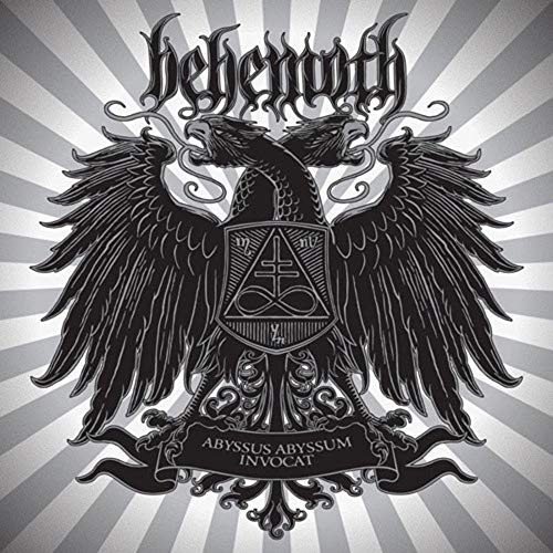 "Black and white album cover with eagle emblem and gothic text."