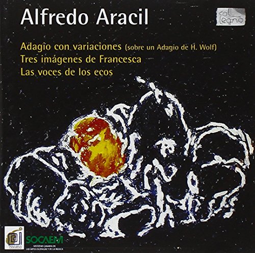 CD cover for Alfredo Aracil’s orchestral works, abstract white and orange design.