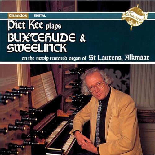 "CD cover featuring a man playing an organ with sheet music nearby."
