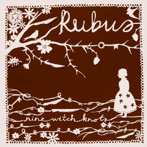 Brown album cover with white illustrations of a woman, flowers, and a bird.