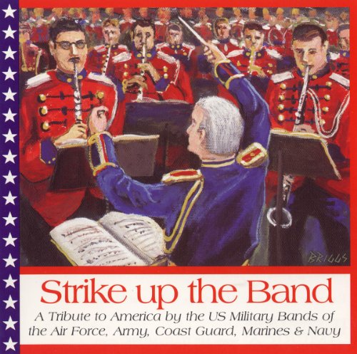 CD cover: painting of military band musicians with sheet music.