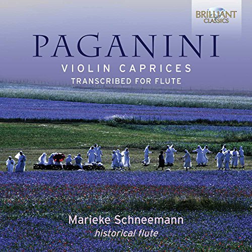 "CD cover with people in white robes in a field of purple flowers."