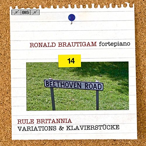 CD cover for Ronald Brautigam’s Beethoven fortepiano recording, volume 14.
