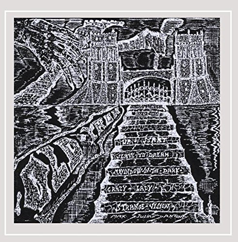 Black and white CD cover with a castle illustration and text.