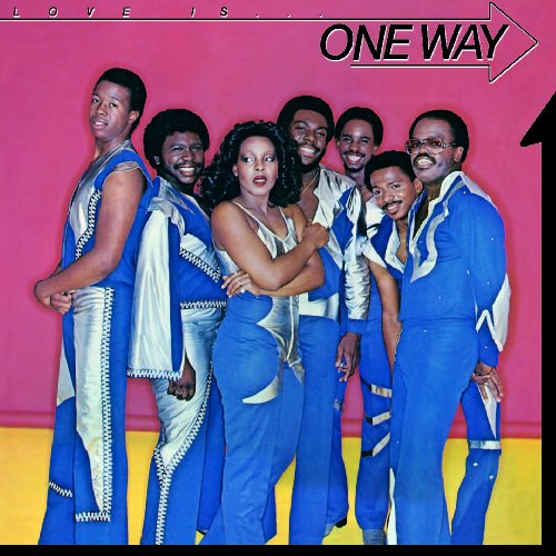 Album cover for One Way’s “Love Is,” featuring a group portrait.