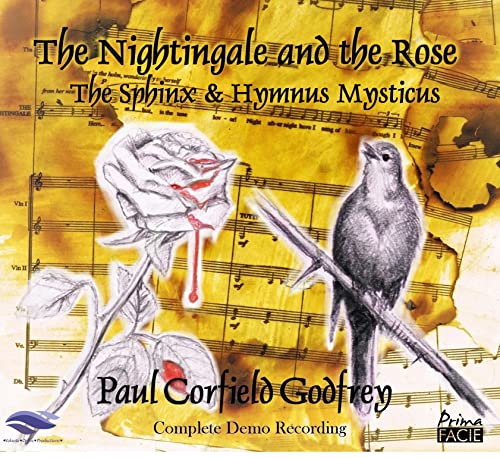 CD cover featuring a rose, bird, and musical score with text details.
