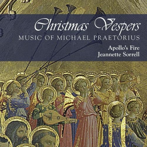 "CD cover featuring a medieval painting of haloed figures and musical instruments."