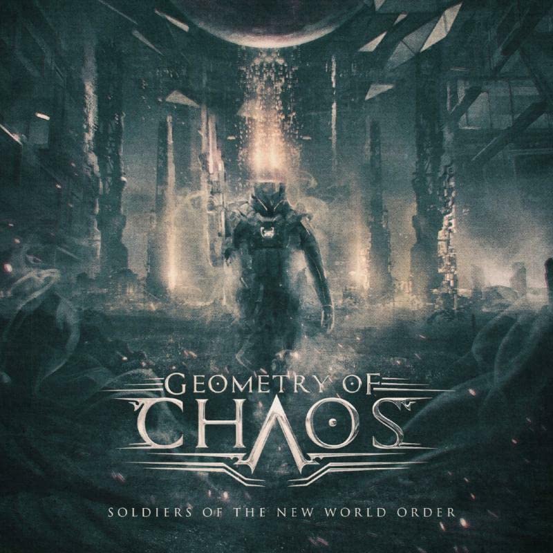 CD cover: futuristic soldier stands in a dark, dystopian cityscape.
