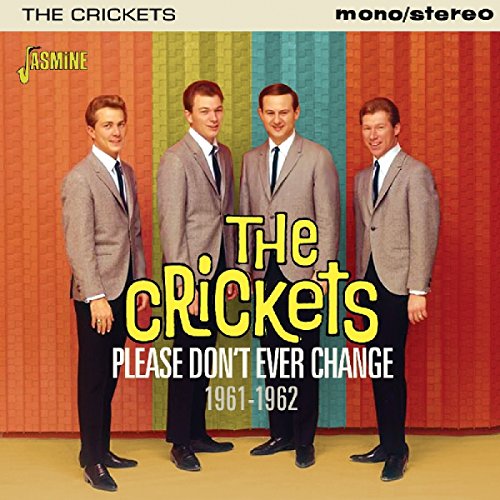 Album cover featuring four men in suits against a striped background.