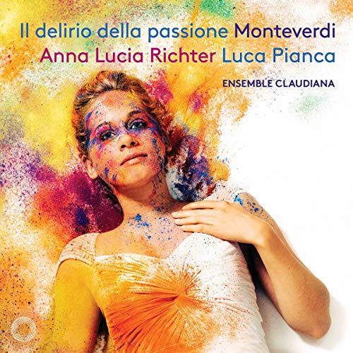 CD cover featuring Anna Lucia Richter amidst colorful powder splashes.