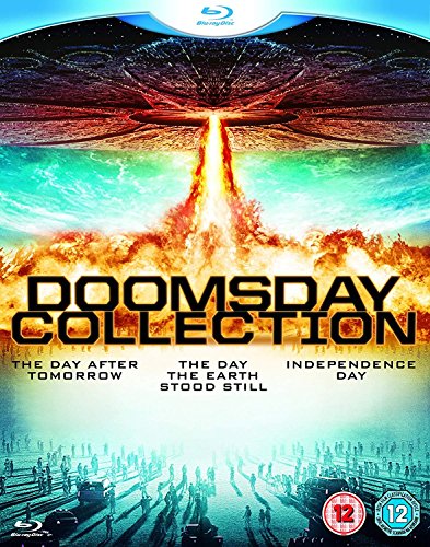 Doomsday Collection" Blu-ray cover featuring a spaceship and disaster imagery.