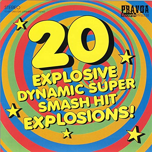 CD cover with large yellow “20” and swirling rainbow background.