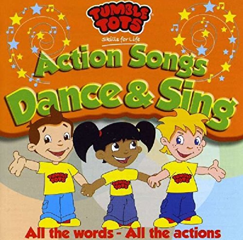 "CD cover featuring cartoon children holding hands, with orange and green title text."