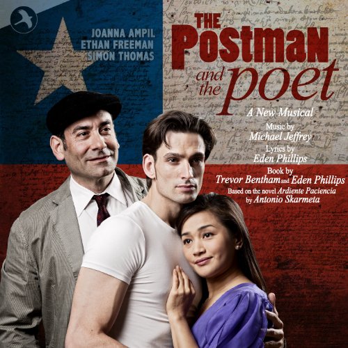 CD cover for "The Postman and the Poet" musical with cast portraits.