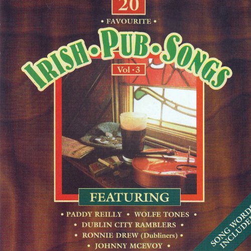 CD cover for “Irish Pub Songs Vol. 3” featuring a pint of Guinness.