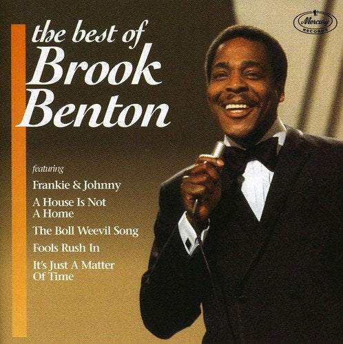 Brook Benton album cover featuring a man in a tuxedo holding a microphone.