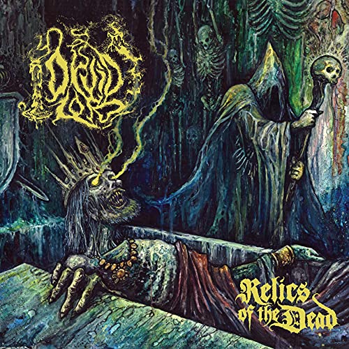Dark fantasy album cover with skeletal figures and glowing, eerie symbols.