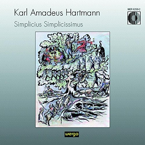 CD cover: illustrated tree with figures, text “Simplicius Simplicissimus”.