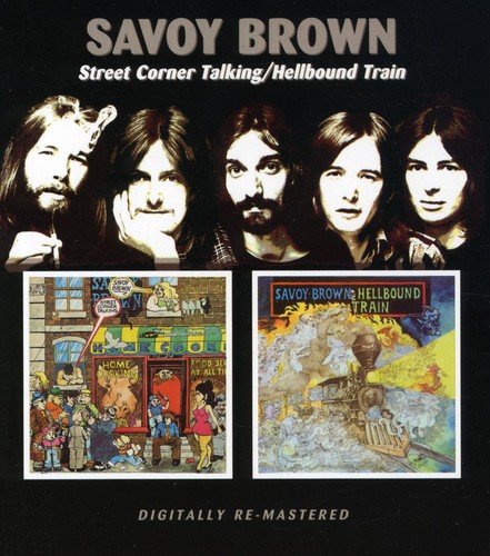 "Savoy Brown CD cover with band members and album artwork on a black background."